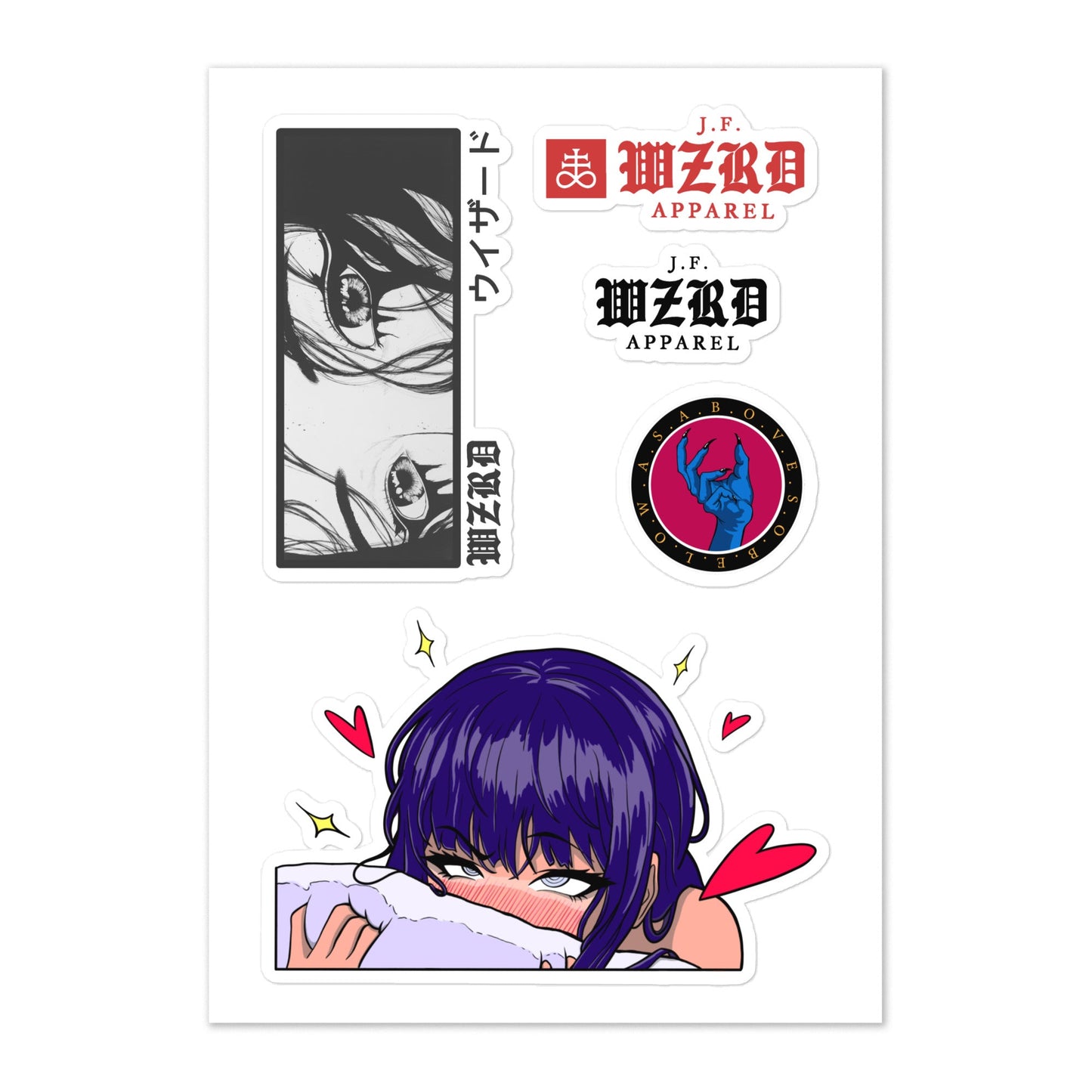WZRD Sticker sheet