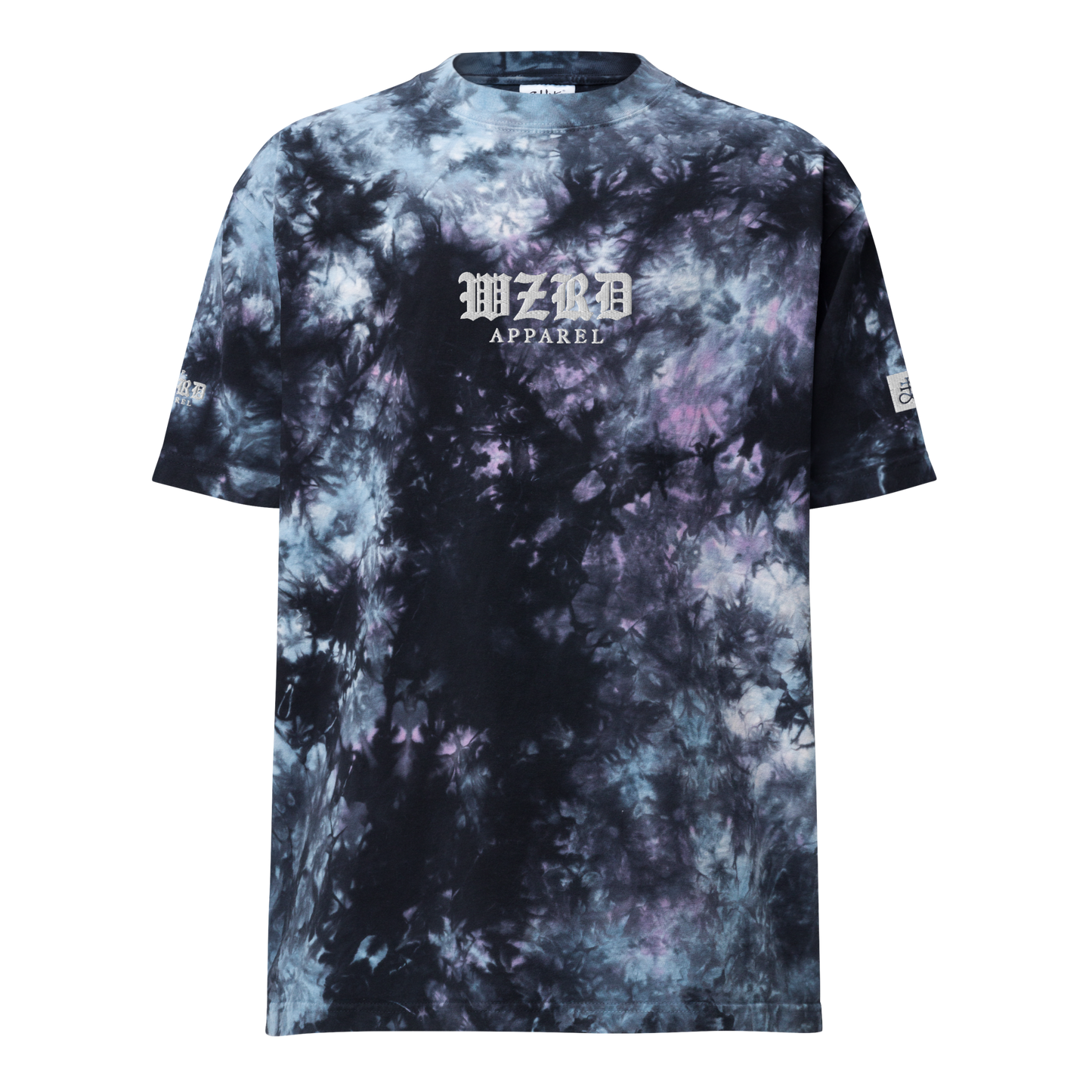 Embroidered Oversized WZRD Tie-Dye T-Shirt